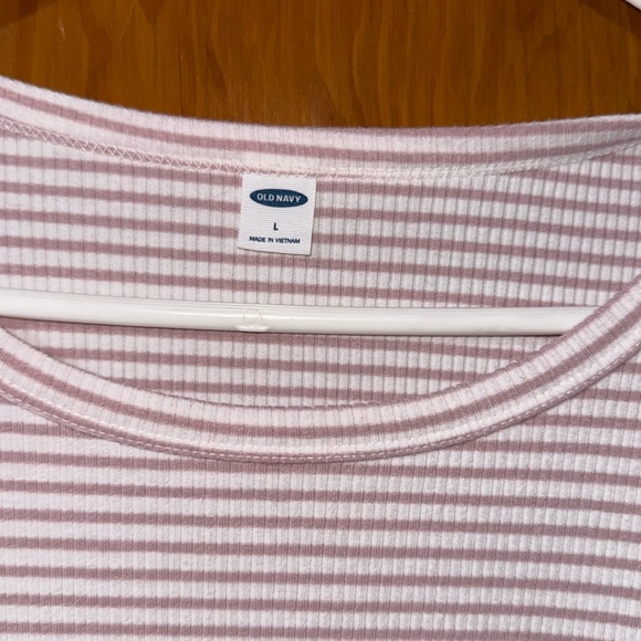 Old Navy Pink Striped Short Sleeve Tee - Picture 2 of 3